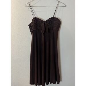 eva blue, brown sparkly knee length dress, size 10